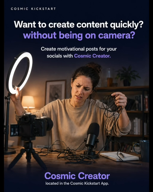 Cosmic Creator lets you create motivational content while staying off camera